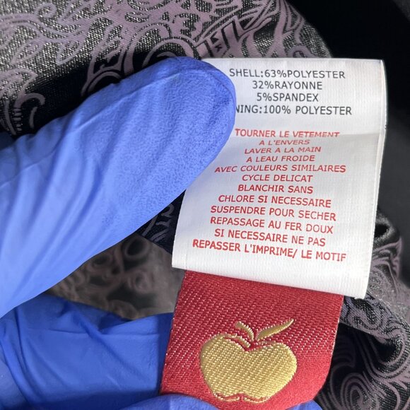 Apple Bottoms Womens 1X Black Asymmetrical Blazer Gold Buttons Business Casual - Picture 14 of 16